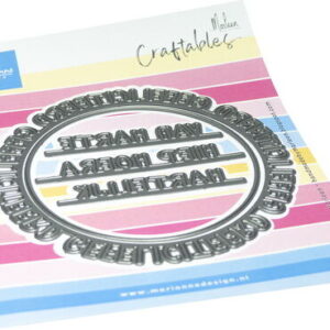 Craftables stencil Gefeliciteerd cirkel by Marleen