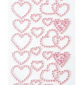 Hearts - Rhinestones light pink