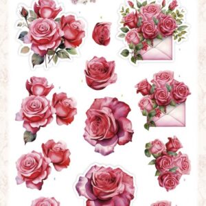 3D Pushout Sheet - Berries Beauties - Floral Elegance - Romantic Roses