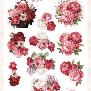 3D Pushout Sheet - Berries Beauties - Floral Elegance - Peony Delight