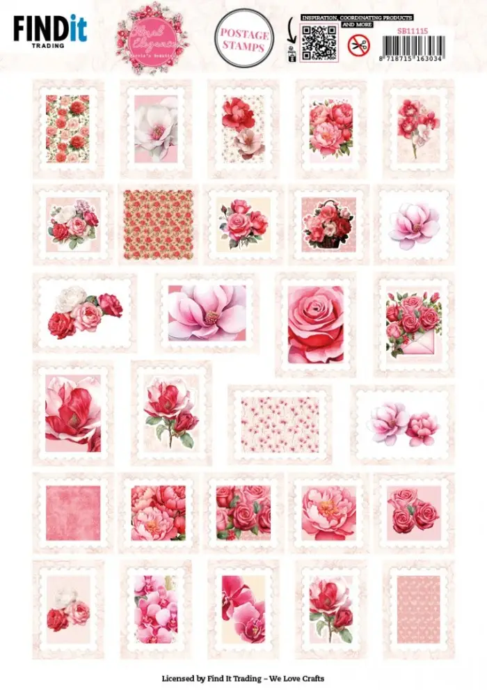 Berries Beauties - Floral Elegance - Push Out Postage Stamp