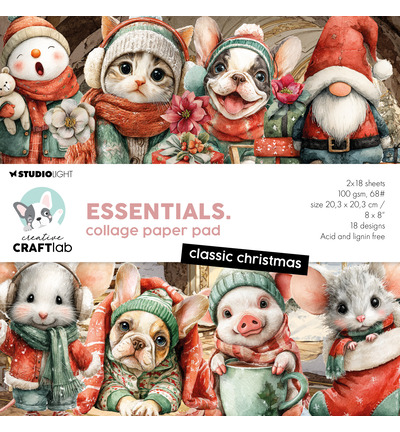 CCL-ES-CPP498 - CCL Collagepapierblok – Classic Christmas Essentials nr. 498