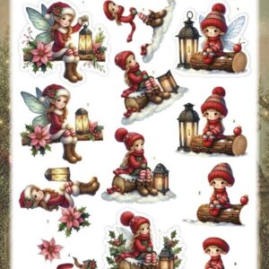 3D Pushout Sheet - Berries Beauties - Fairy Christmas - Lantern